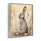 Stupell Industries Vintage Aged Bunny Portrait Framed Giclee, design by Petal Prints Design